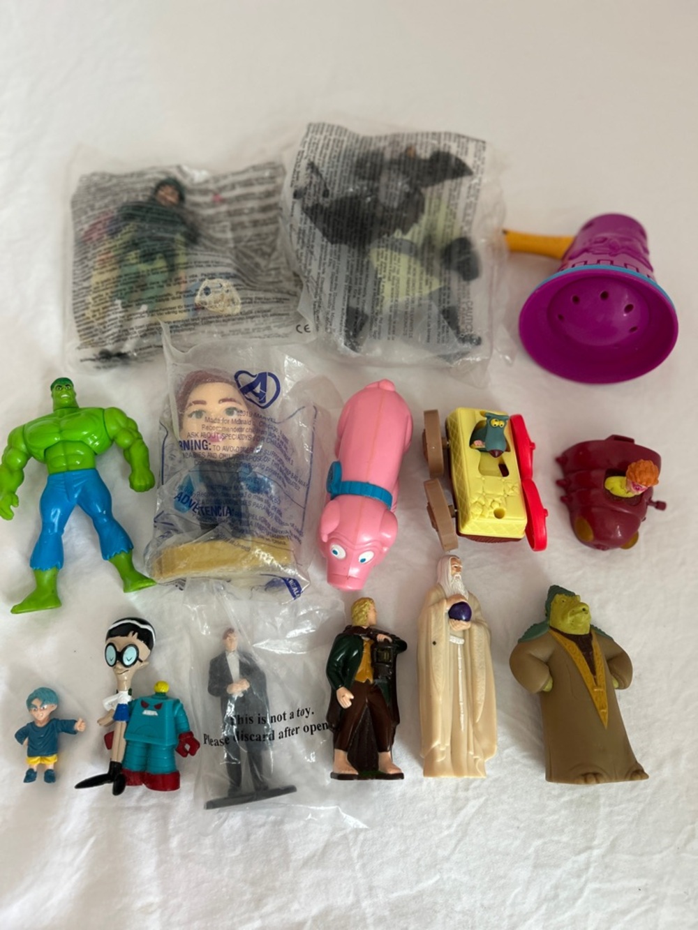 90s vintage action figure MIXED LOT Disney movie McDonalds 14 fast food Toys Y2K